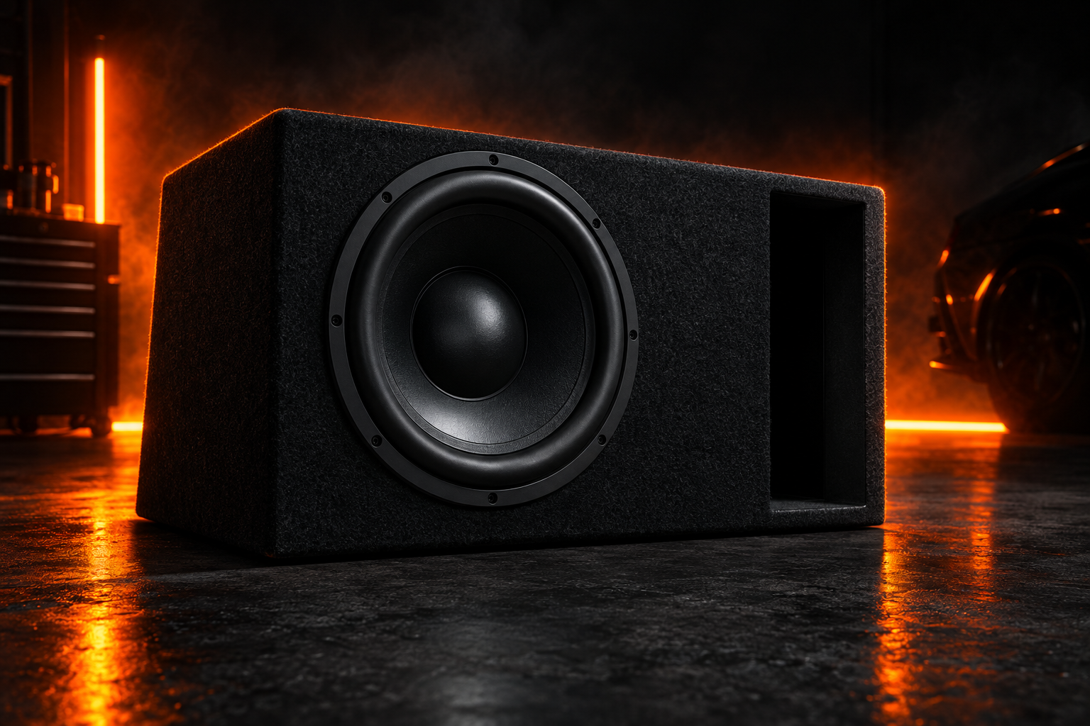 Slot-ported subwoofer enclosure