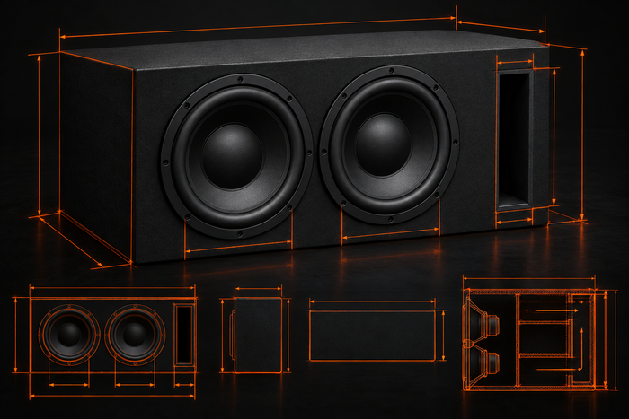 10 inch dual sub slot ported enclosure design