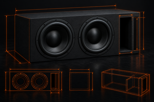 12 inch dual sub slot ported enclosure design