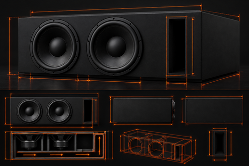 18 inch dual sub slot ported enclosure design